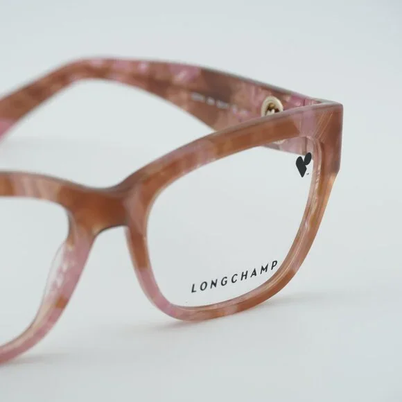 Longchamp LO2743 259 Eyeglasses Marble Rose 52mm Cat Eye Frame